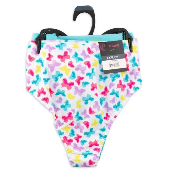 No Boundaries Juniors Freecut Ruffle Thong, Size XXXL(21) - Picture 4 of 9